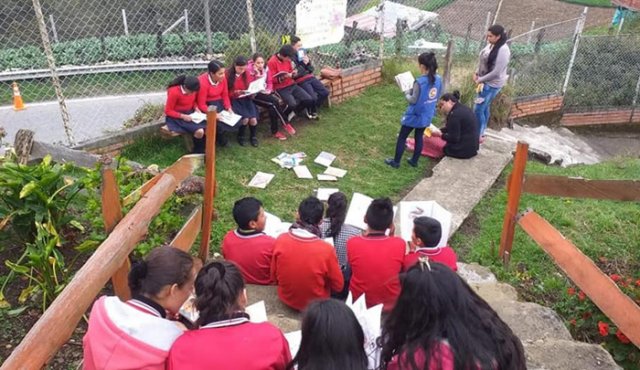 La mecánica de la estrategia consiste en escoger un espacio al aire libre en donde se hacen ejercicios de lectura, que incluyen cuentos, historias y poesías.
Cortesía