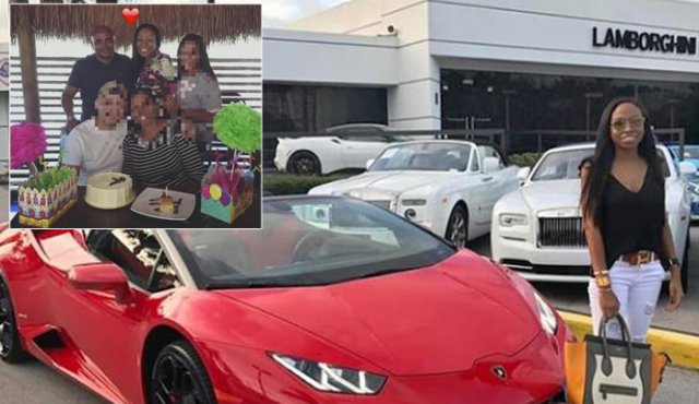 Jenny Ambuila, hija del funcionario de la Dian, con su Lamborghini. Los Ambuila eran miembros visibles de la iglesia cristiana Comunidad Cristiana de Paz. Colprensa