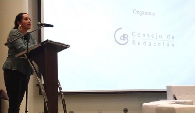 "Cinco de los países que están incluidos en este proyecto están en los primeros lugares en el número de asesinatos de líderes sociales", subrayó Dora Montero, presidenta de Consejo de Redacción. Tomada de Twitter @CdR_
