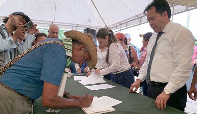 Tras la firma de compromisos, se efectuará una mesa adicional el próximo 30 de mayo, en Tibú. Cortesía