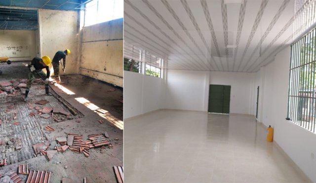 La antigua Base Militar N°57 fue convertida en el Centro de Atención y Direccionamiento para la Población Vulnerable Víctima del Conflicto en Zona de Frontera. Ejército Nacional