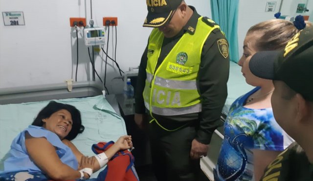 La mujer se recupera en el Erasmo Meoz. Policía