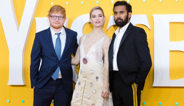 Ed Sheeran, Lily James y Himesh Patel. EFE