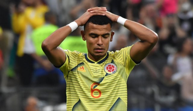 William Tesillo después de haber fallado el gol de la clasificación. AFP