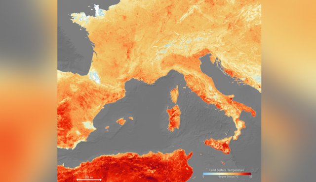 Las temperaturas superaron las habituales para este época del año en 10 ºC en Alemania, en el norte de España y de Italia, y en Francia. Tomada de Twitter