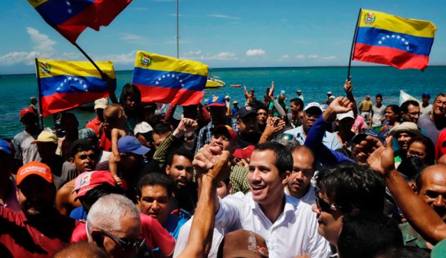 Juan Guaidó, reconocido como presidente encargado de Venezuela por medio centenar de países encabezados por Estados Unidos. AFP