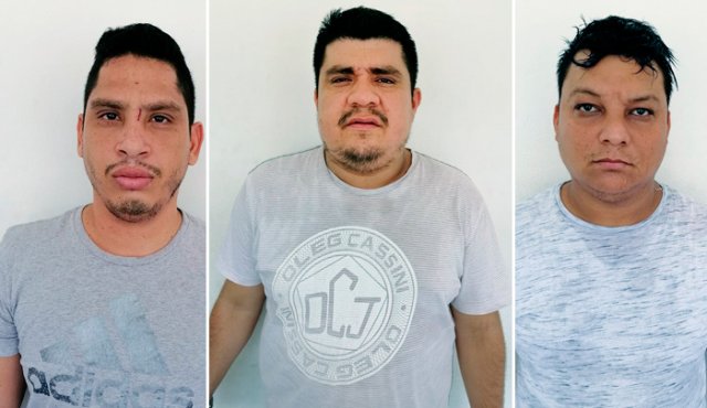 Marvin José Tamayo, Jeison Gutiérrez y José A. Barrios. Policía