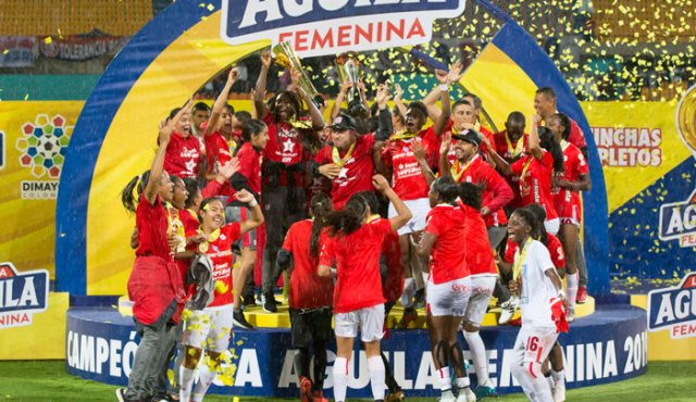 Luego de la Liga Femenina 2019, América de Cali (foto), Atlético Huila y Medellín se concentran en su participación en la Copa Libertadores 2019. Colprensa