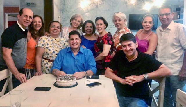 Pedro Díaz, Nora de Díaz, María Eudoxia Becerra, Carmen Elvira Liendo, Amparito López, Gladys Mogollón, Nelly Serrano, Eliana Porras, Francisco Espinel, Álvaro Hernández y Rafael Serrano. Cortesía