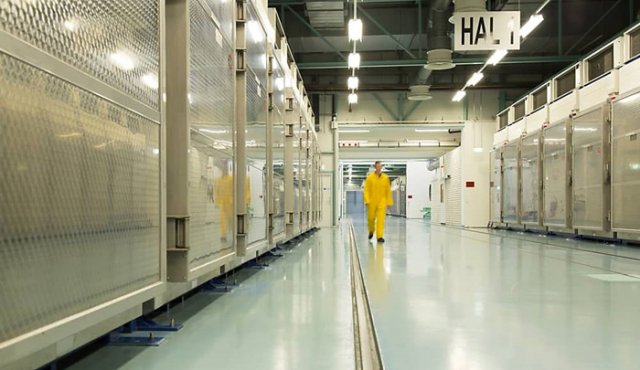 Interior de la Planta Central de Conversión de Uranio Fordo.
AFP