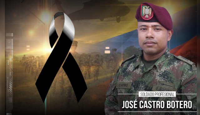 Soldado profesional José Castro Botero. Ejército