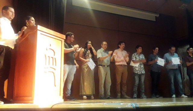 Los cortometrajes presentados fueron: ‘Pez Azul’, de Joel Gómez; ‘Premonición’, de Rosa Hernández; ‘Jossimar Calvo, la historia de un campeón’, de Josué Jaramillo; ‘El arte oscuro’, de Juan Pablo Gélvez; y ‘Perdóname’, de Gustavo Contreras. Cortesía