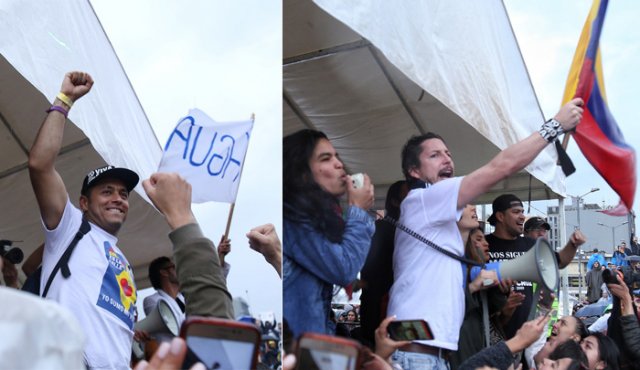 Más de 300 artistas y 40 grupos colombianos cantaron y marcharon este domingo en las calles en un apoyo sin precedentes, justo cuando voces del gobierno aseguraban que las manifestaciones comenzaban a decrecer. Colprensa