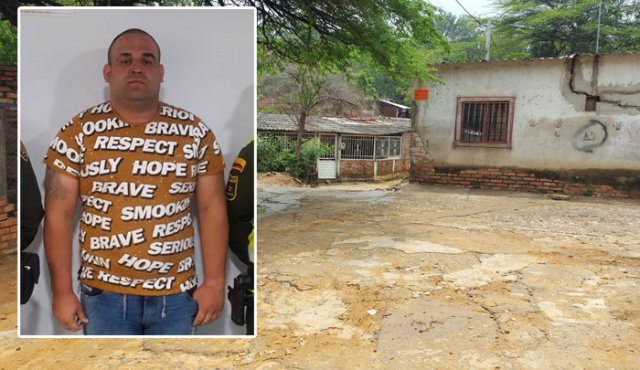 En este sector, Esteban Romero Castellanos fue asesinado en el sector La Guardería de Alfonso López, la mañana del 17 de marzo de 2016. La madrugada del domingo, uniformados de la Mecuc capturaron a José Gregorio Navas Gómez, quien aparece en la foto. Archivo y Cortesía
