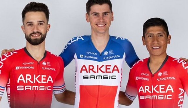 Tras dejar el Movistar Team, Nairo ya viste la camiseta del Arkea Samsic, su nuvo equipo. Colprensa