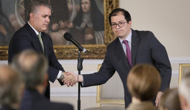 Francisco Barbosa Delgado tomó posesión como nuevo Fiscal General de la Nación. Colprensa