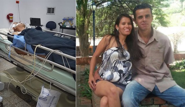 La esposa y demás familiares de Jhon Manuel Contreras piden a las autoridades que investiguen y encuentren a la persona que atropelló a su ser querido. Cortesía