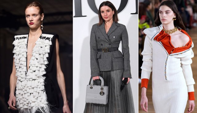 Una modelo Givenchy, Taylor Hage con Dior e Inspiración de Y/Project.
AFP