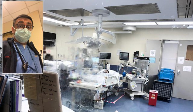 En el hospital están prohibidas las visitas y los familiares, cuando su ser querido muere, solo pueden despedirse de él a través de una ventana. Cortesía
