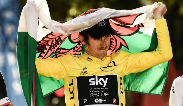 Geraint Thomas quiere disfrutar de sus últimos años al más alto nivel para tratar de vestir de amarillo en los Campos Elíseos por segunda ocasión. Archivo