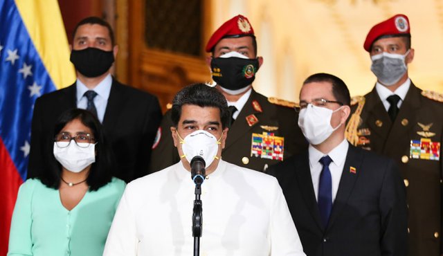 Nicolás Maduro y sus personas más allegadas. AFP