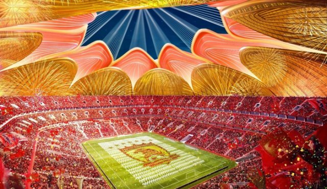 Así lucirá el que será el estadio más grande del mundo que tendrá capacidad para unos 100.000 espectadores y su terminación está prevista para 2022. AFP
