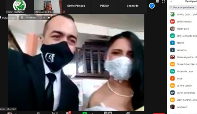 Un caso bastante particular se registró en Ocaña con una boda en tiempos del coronavirus. Cortesía para La Opinión