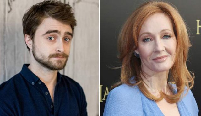 Daniel Radcliffe y J.K. Rowling. Internet