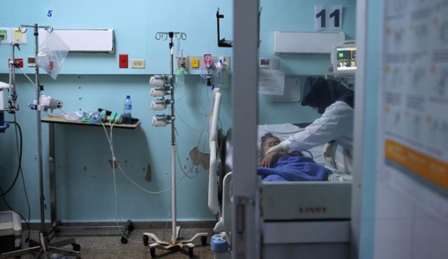 Unidad de Cuidados Intensivos en un hospital del país centroamericano. AFP