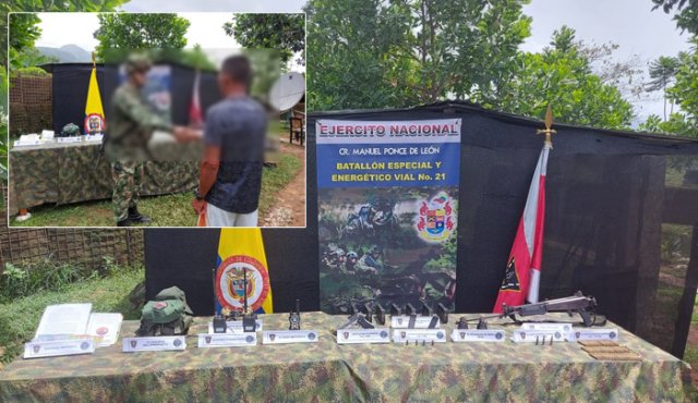 ’El Diablo’ y su familia hacen parte del Grupo de Atención Humanitaria al Desmovilizado del Ministerio de Defensa Nacional. Ejército Nacional