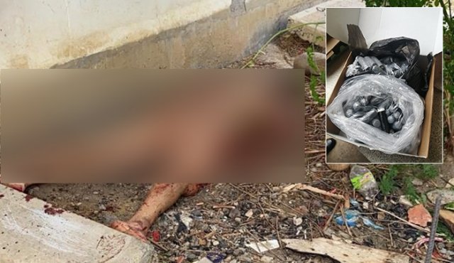 El cuerpo del venezolano quedó en este andén. El hombre saltó luego de ser herido a cuchillo. Más de 100 dediles de clorhidrato de cocaína fueron encontrados en una de las habitaciones de la casa. Cortesía