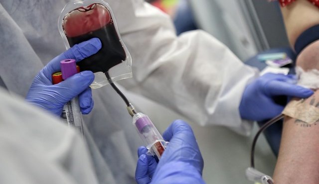 Transfusión de sangre. Colprensa