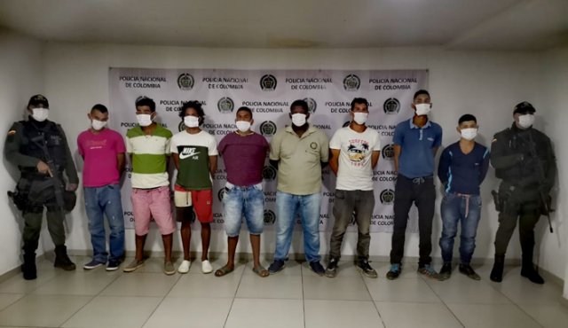 Entre los capturados están el cabecilla del grupo criminal y el segundo al mando. Policía Nacional