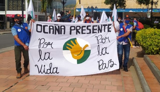 Los marchantes del Catatumbo y de la zona de Cúcuta se concentraron en Ocaña para partir a Bogotá. Cortesía