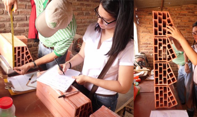 La forma irregular del bloque impide que los rayos solares caigan directamente sobre el material. Cortesía