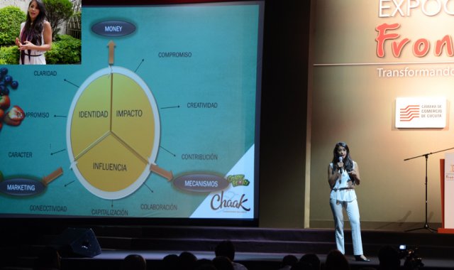 La empresaria Jimena Flórez contó su historia de innovación y emprendimiento a los asistentes a Expogestión Frontera 2015. Rodrigo Sandoval