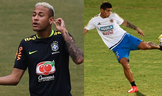 Neymar y James tendrán un duelo especial en la cancha. Archivo