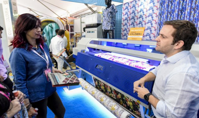 En Colombiatex también se exhibieron máquinas especiales de impresión. Cortesía