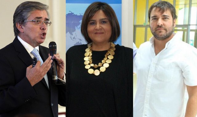 Germán Cardona, María Lorena Gutiérrez y Jaime Pumarejo. Archivo particular