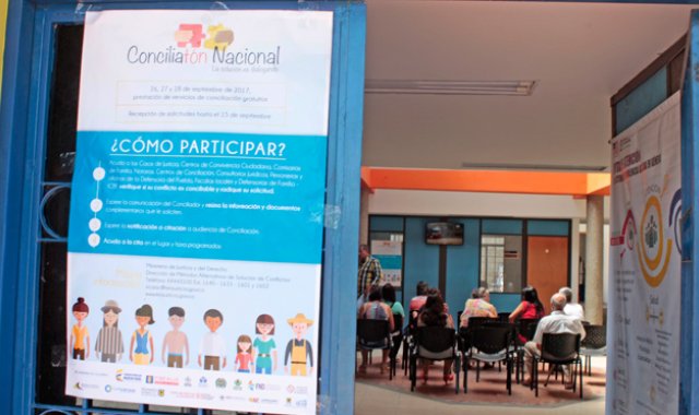 La casa de Justicia de La Libertad, será uno de los centros que se une a esta jornada nacional que busca que los problemas se resuelvan de manera amigable. Mario Caicedo