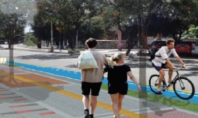 El proyecto de realineamiento de la avenida Gran Colombia prevé la recuperación del espacio público, que actualmente es ocupado por parqueaderos. Cortesía