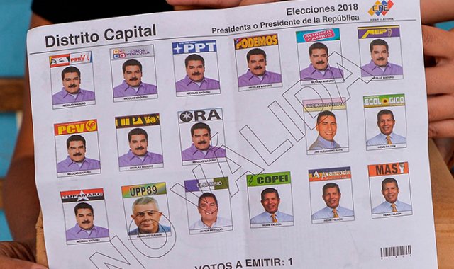 El Consejo Nacional Electoral de Venezuela organizó ayer un simulacro de votación, como antesala a los comicios presidenciales del 20 de mayo, con el fin de probar el sistema de sufragio. AFP