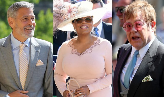 George Clooney, Oprah Winfrey y Elton John. AFP