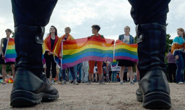 Participaron en un acto el sábado en la plaza del Palacio. AFP