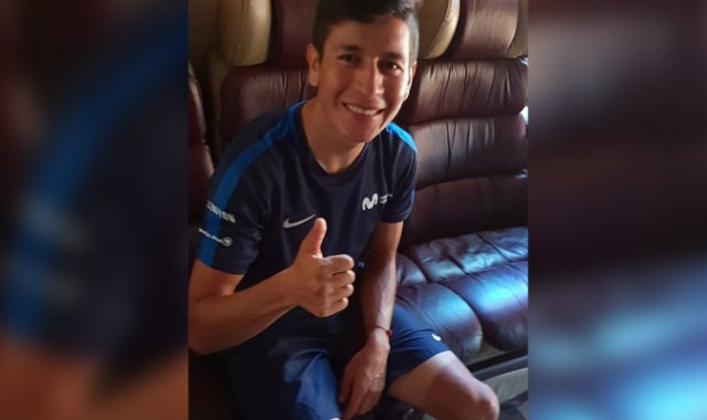 La caída se presentó a 20 kilómetros del final. Movistar Team