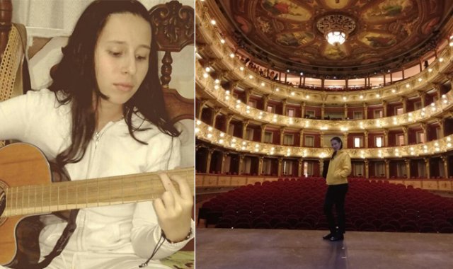 María Lucía Jaime Vergel hizo parte del Coro Juvenil de Colombia que se presentó en el Teatro Colón de Bogotá. Cortesía