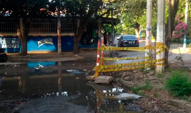 En la calle 11 con avenida 6 del barrio Nuevo Escobal. Cortesía
