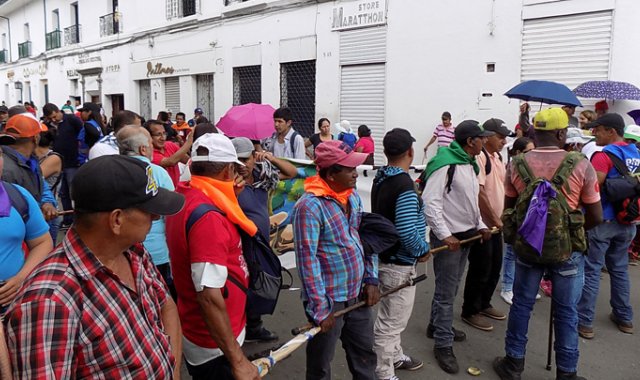Desde el pasado lunes se presentan una serie de protestas, desarrolladas en las calles del sector histórico de Popayán. Colprensa