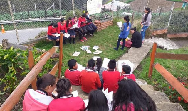 La mecánica de la estrategia consiste en escoger un espacio al aire libre en donde se hacen ejercicios de lectura, que incluyen cuentos, historias y poesías.
Cortesía
