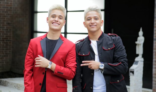 Antonio y Leider Castrillón, los hermanos que unieron su voz en el nuevo grupo musical. Cortesía